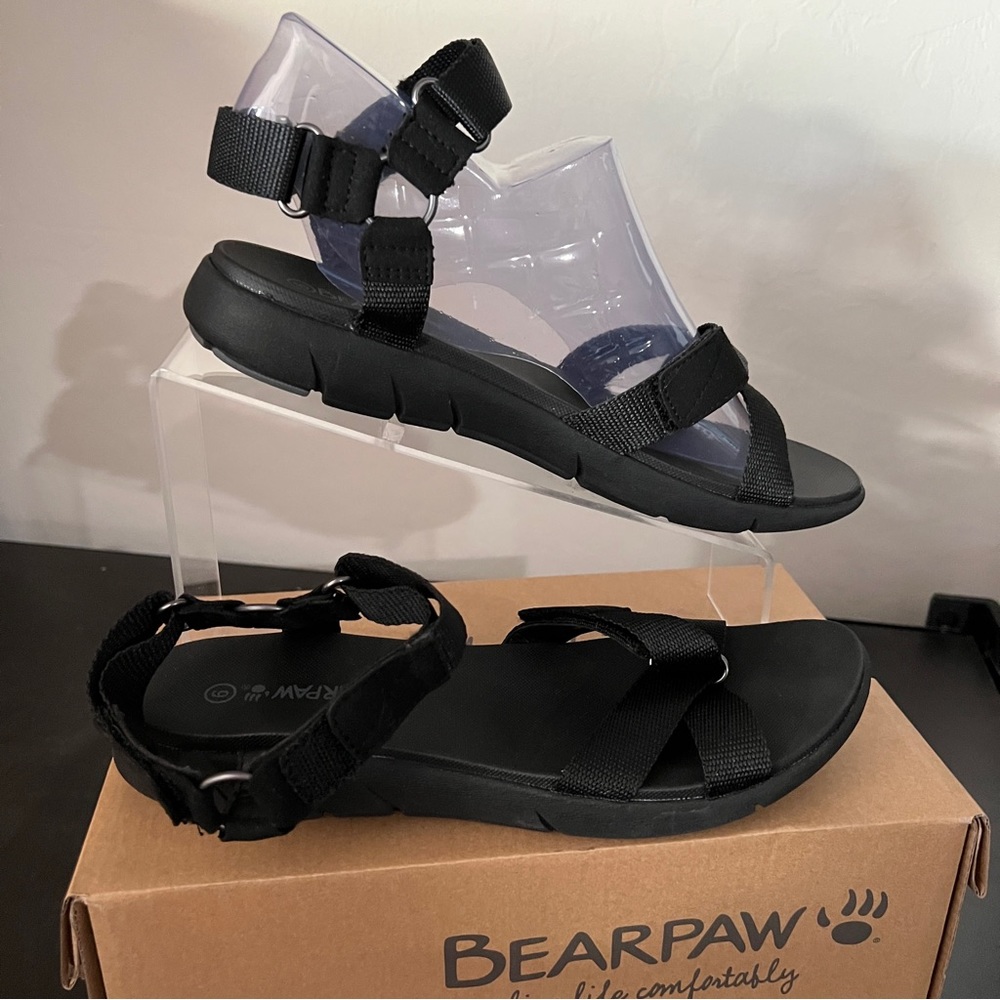 Bearpaw Becca black sandals #247